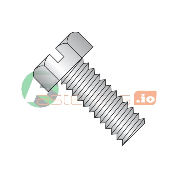 Newport Fasteners #10-32 x 1 in Slotted Hex Machine Screw, Plain 18-8 Stainless Steel, 2000 PK 234446 - main